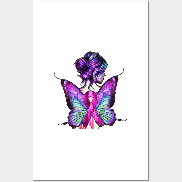 Butterfly Woman Wall Art by m2inspiration